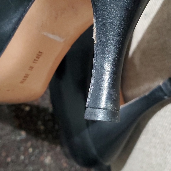 SALVATORE FERRAGAMO BLACK HEELS GOLD GANCINI HORSE BIT LEATHER OLD MONEY - Picture 12 of 12